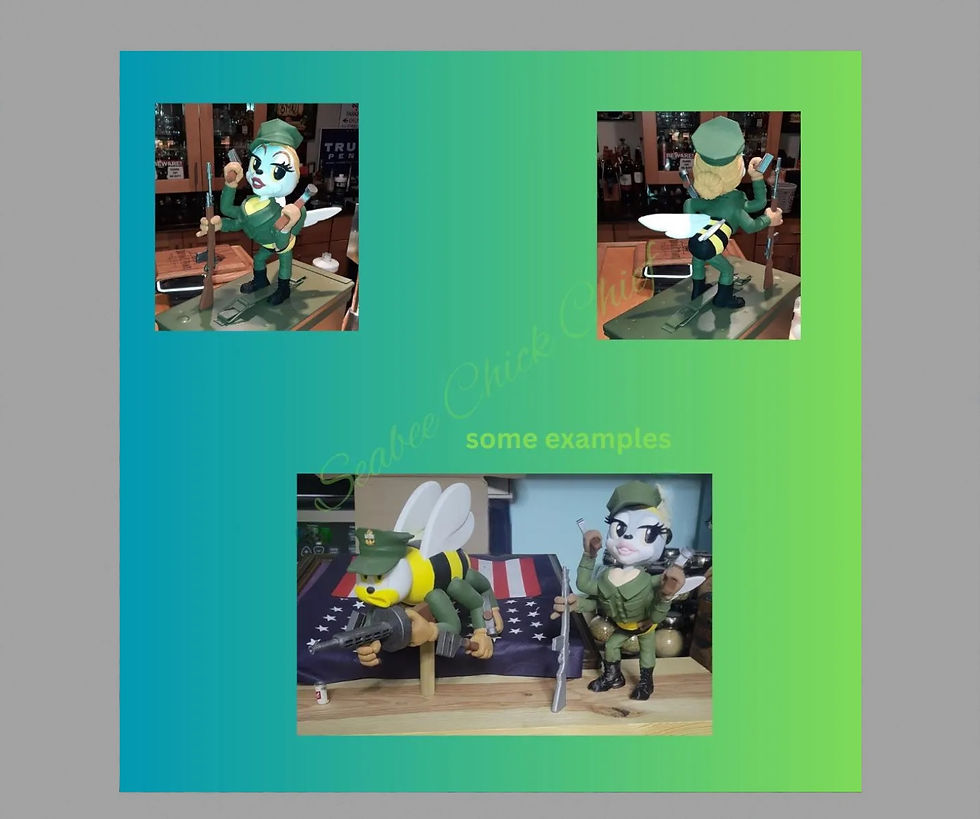 Thumbnail: 3D Model Working Phoebe Seabee Female Counterpart Paintable 8 point cover