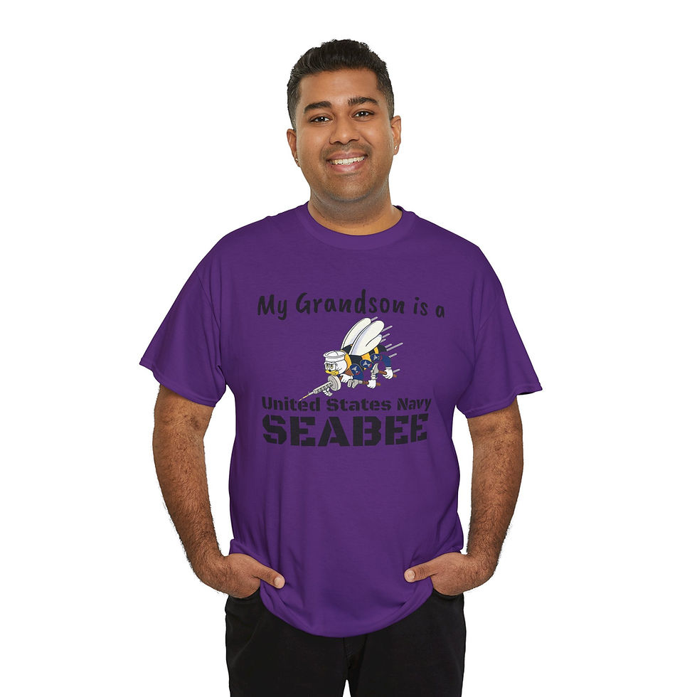 Thumbnail: My Grandson is a Seabee Military Unisex Heavy Cotton