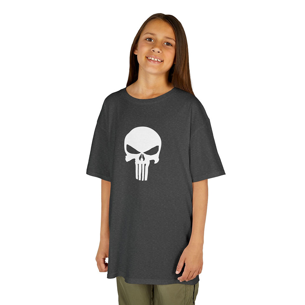 Thumbnail: Kids "Punisher" Graphic Tee — Funny Pun T-Shirt for Boys & Girls