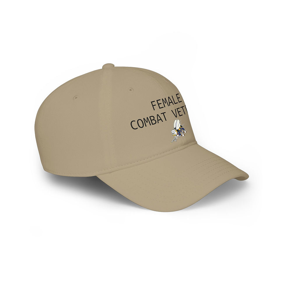 Thumbnail: Female Combat Veteran SEABEES logo Low Profile Baseball Cap
