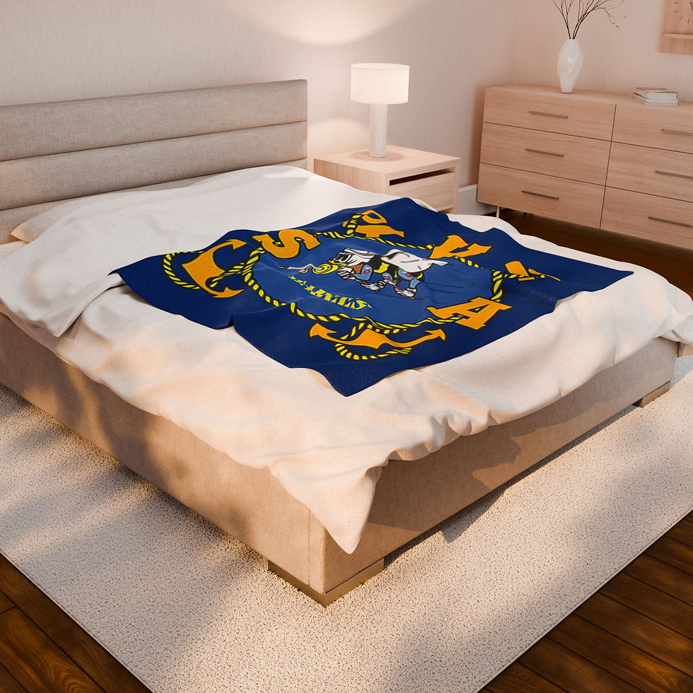 Thumbnail: NSVA Blanket Navy Seabee Veterans of America Velveteen Plush Honor Throw