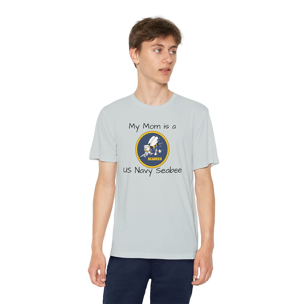 Thumbnail: My Mom is a Seabee Seabees Logo Youth TShirt Tee Kids boys girls colors