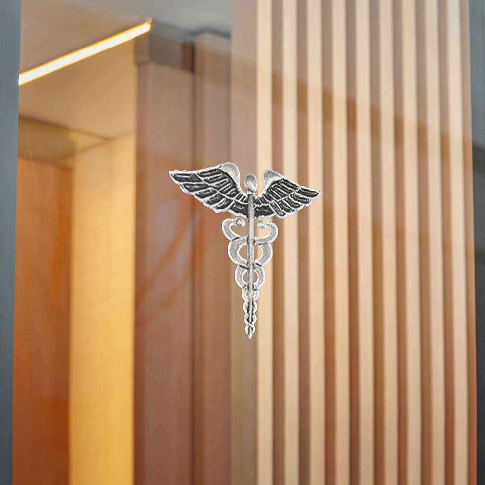 Thumbnail: Anodized Corpsman Insignia Die-Cut Sticker caduceus Decal, Military Decor
