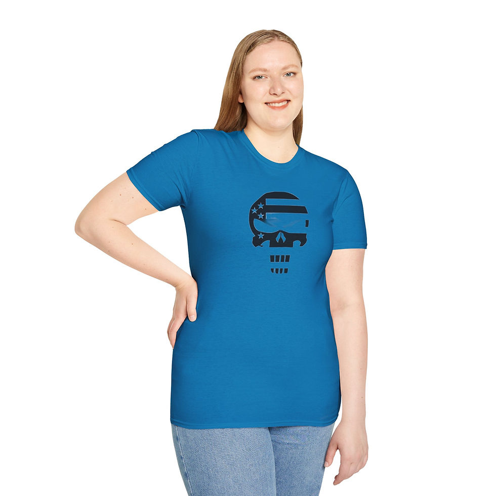 Thumbnail: Punisher US Flag T-Shirt, Unisex Softstyle
