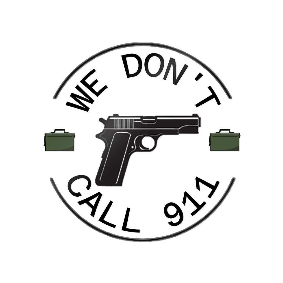 Thumbnail: We Don't Call 911 Die-Cut Sticker Gun Graphic Decal, Military Decor, Service