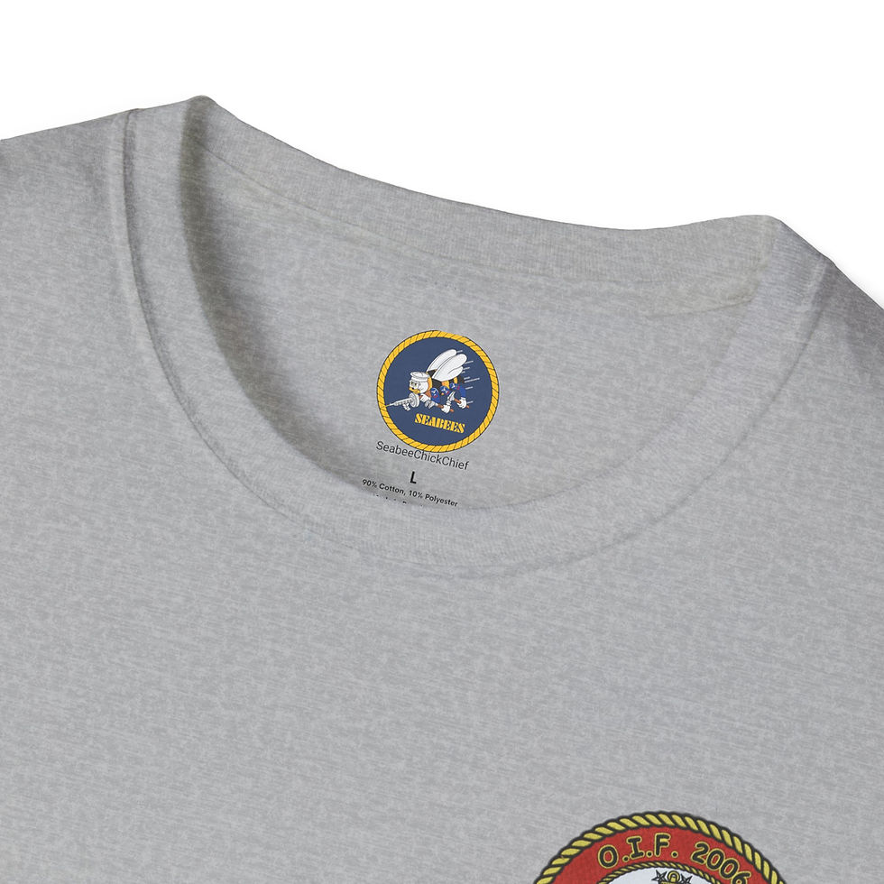 Thumbnail: NMCB 25 -2006 OIF Deployment Nostalgic Replica Unisex Softstyle T-Shirt Seabees 