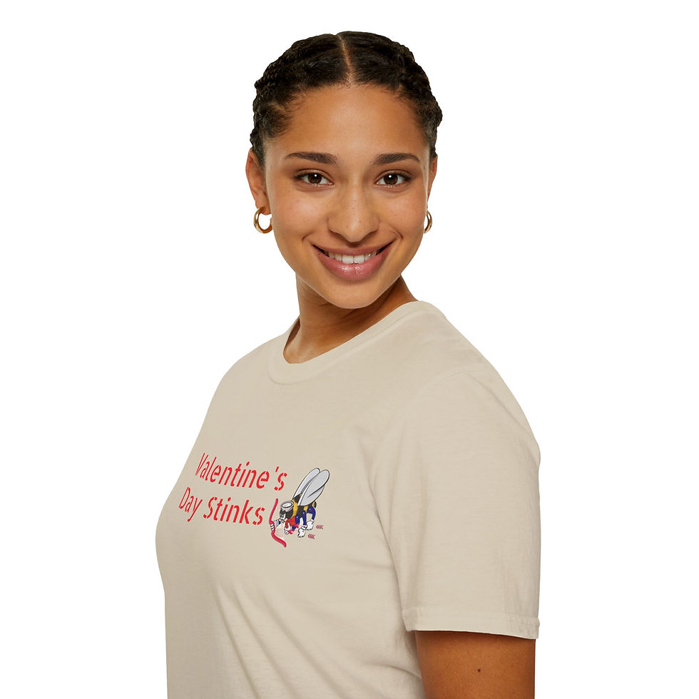 Thumbnail: Cupid Seabee T-shirt Softstyle Valentine's Day Stinks