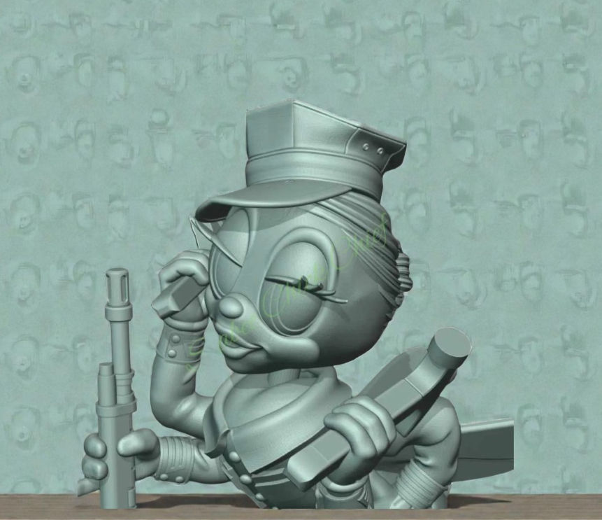 Thumbnail: 3D Model Working Phoebe Seabee Female Counterpart Paintable 8 point cover