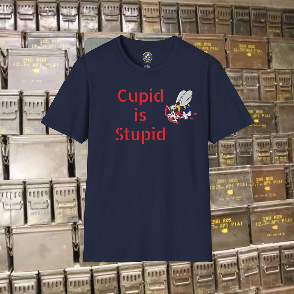 Thumbnail: Seabee Cupid T-Shirt is Stupid Valentine Unisex Softstyle