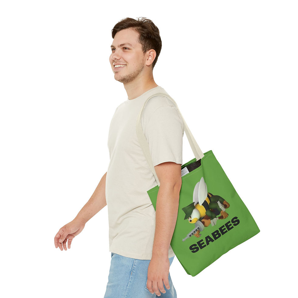 Thumbnail: Seabees Double Sided Tote Bag day bag 3 sizes stylish original SCC design