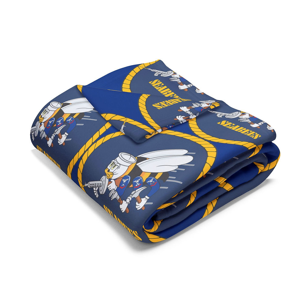Thumbnail: Seabees Fleece Blanket Blue Cozy Polar-Inspired Throw Blanket