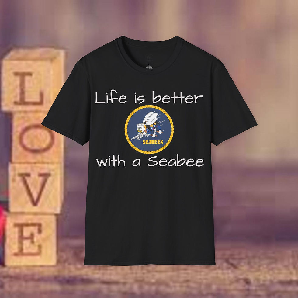 Thumbnail: Life Is Better With a Seabee T-Shirt — Seabees Stencil Tee