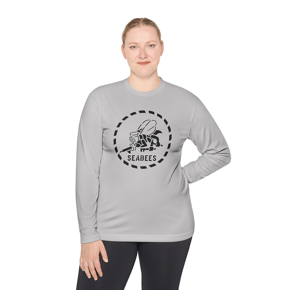 Thumbnail: Seabees Long Sleeve T-SHIRT Seabees blk stencil Logo Tee