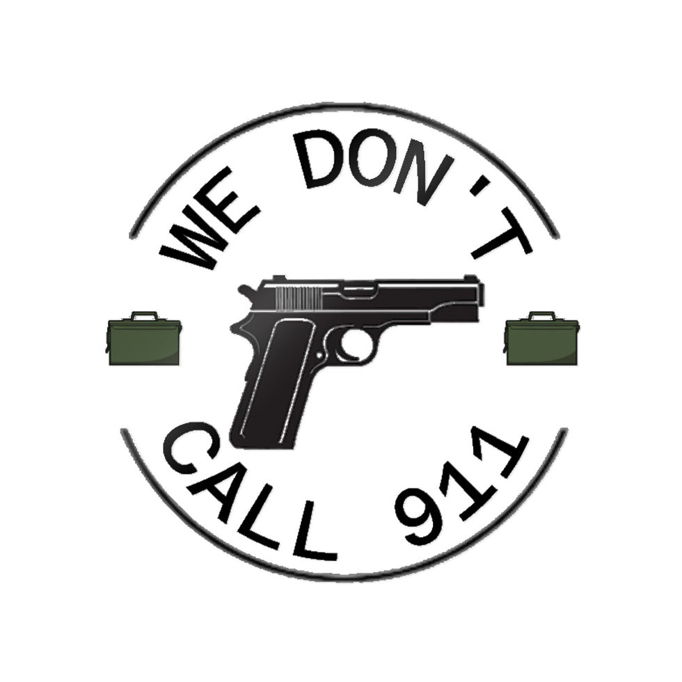 Thumbnail: We Don't Call 911 Die-Cut Sticker Gun Graphic Decal, Military Decor, Service