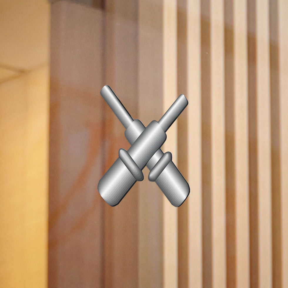 Thumbnail: Anodized Gunner's Mate Rating Insignia  Die-Cut Sticker Gun 
