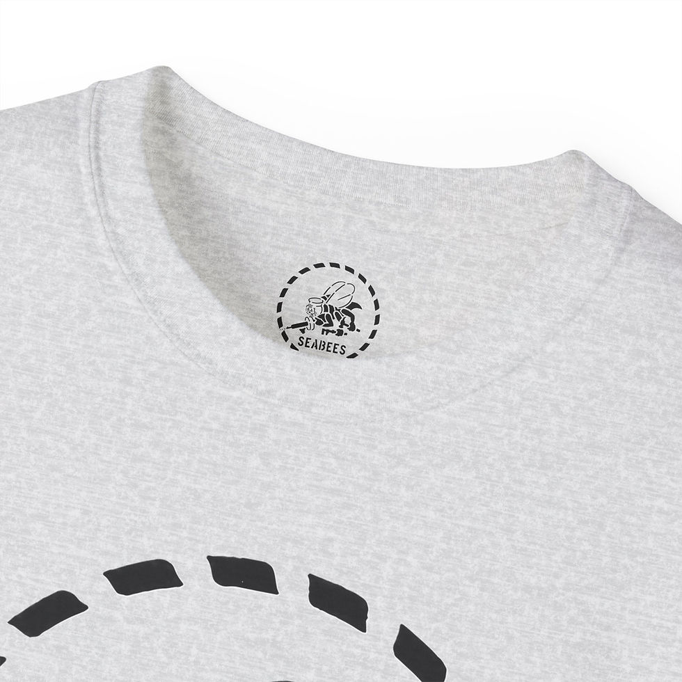 Thumbnail: Seabee Stencil Logo Unisex Ultra Cotton Tee t-shirt Seabees Flag Jack Labeled 