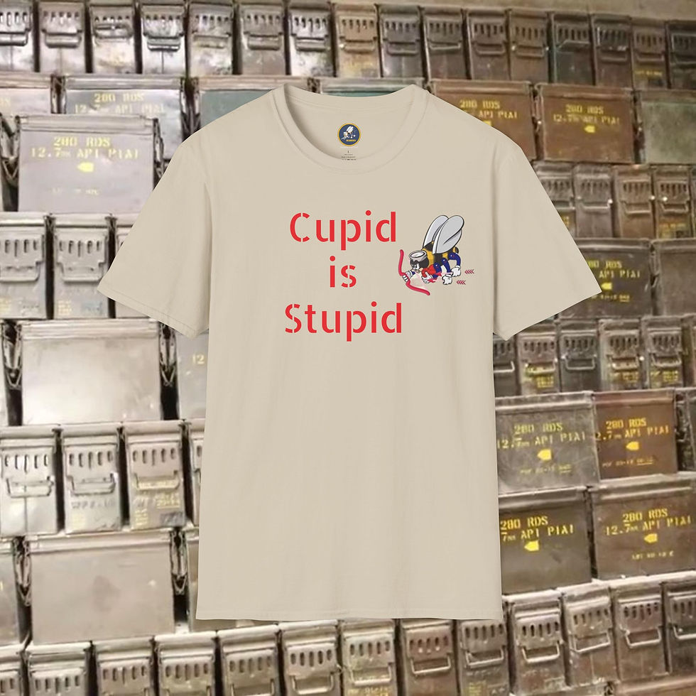 Thumbnail: Seabee Cupid T-Shirt is Stupid Valentine Unisex Softstyle