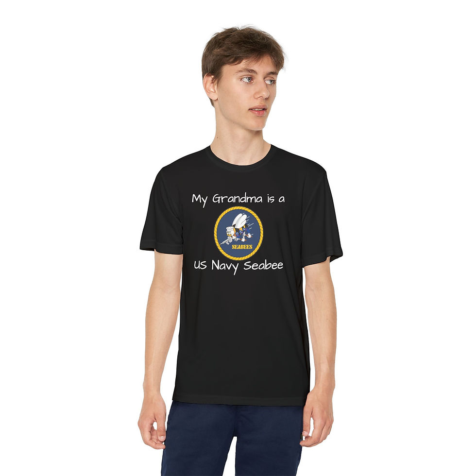 Thumbnail: My Grandma is a Seabee Seabees Logo Youth TShirt Tee Kids boys girls colors