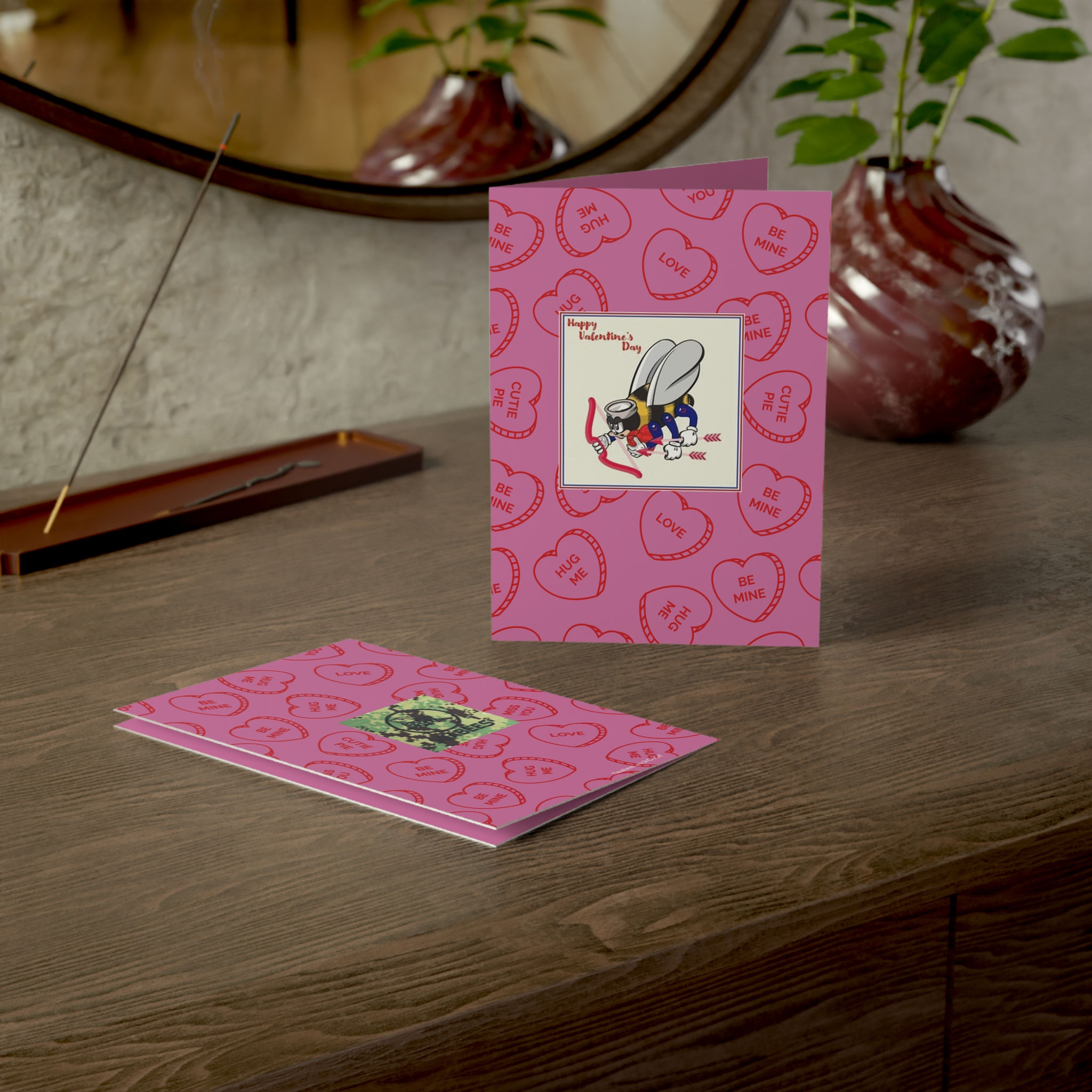 Seabees Valentine Cards (1, 10, 30, and 50pcs) Be My Seabee Valentine
