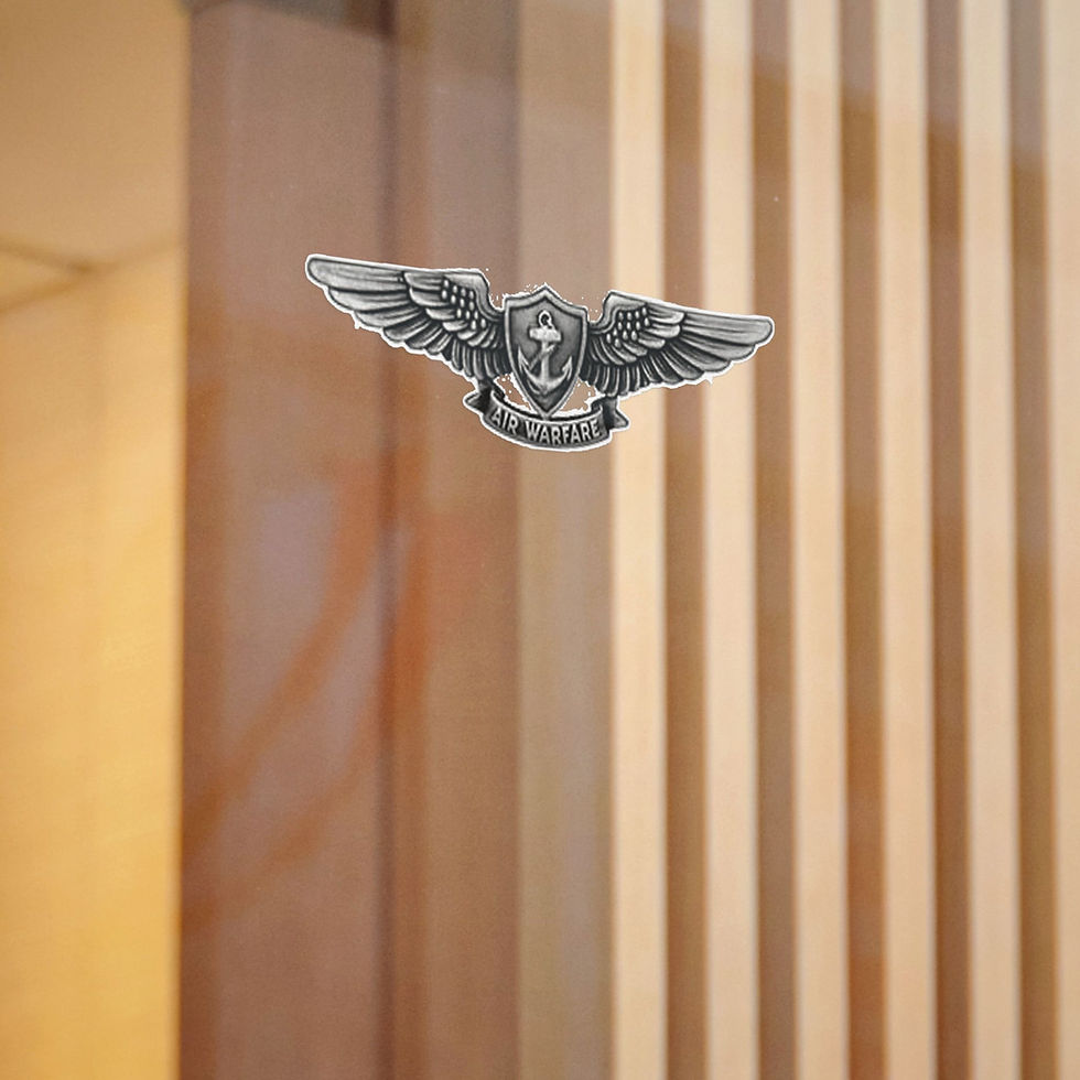 Thumbnail: Anodized Aviation Warfare Insignia Die-Cut Sticker Gun Graphic Decal