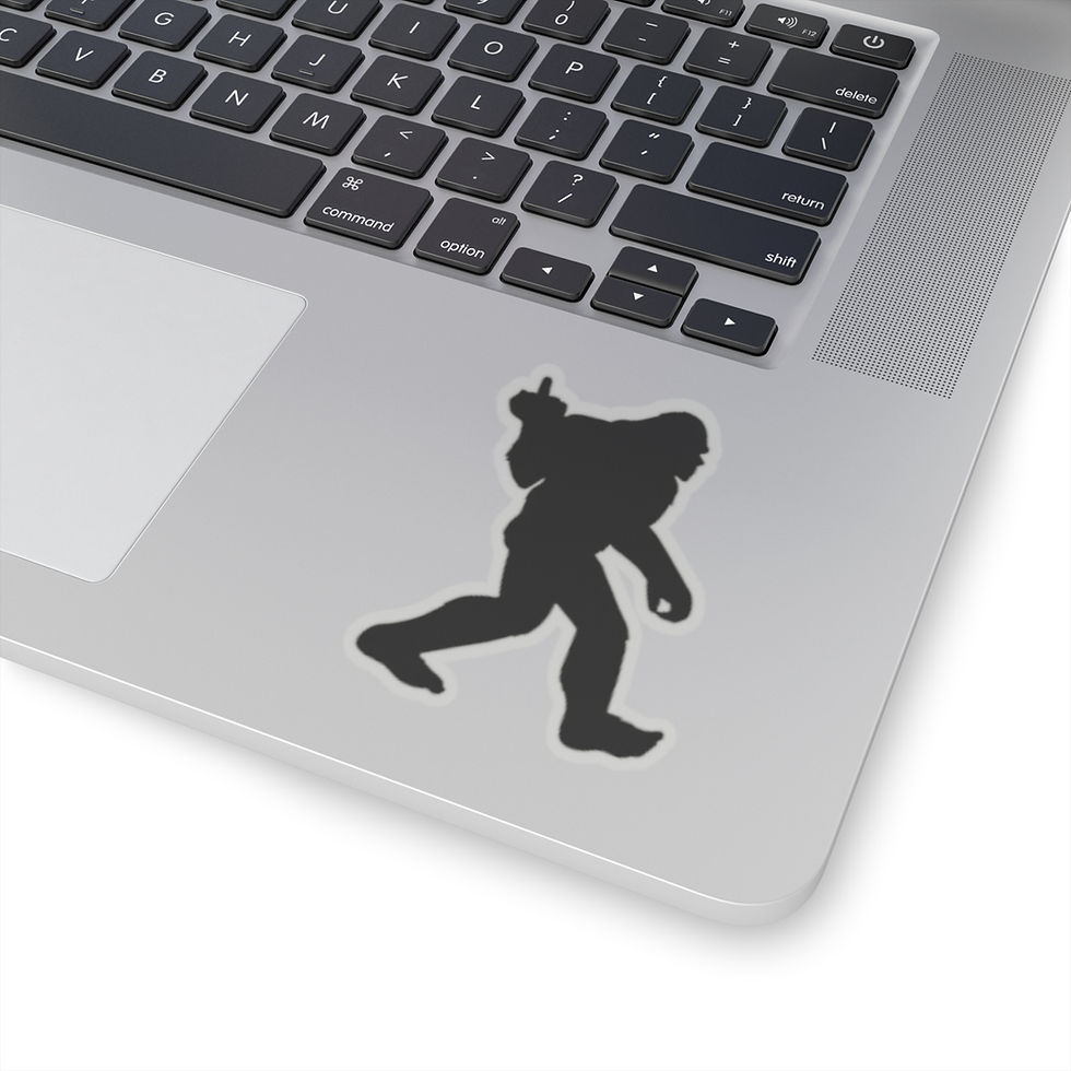 Thumbnail: Sasquatch Bigfoot Middle Finger Stickers, Funny Prank Decal