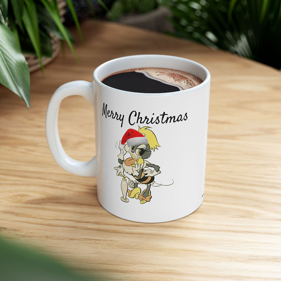 Thumbnail: Phoebe Santa Hat Seabee Merry Christmas Mug, Double Sided Mug, 11oz, 15oz