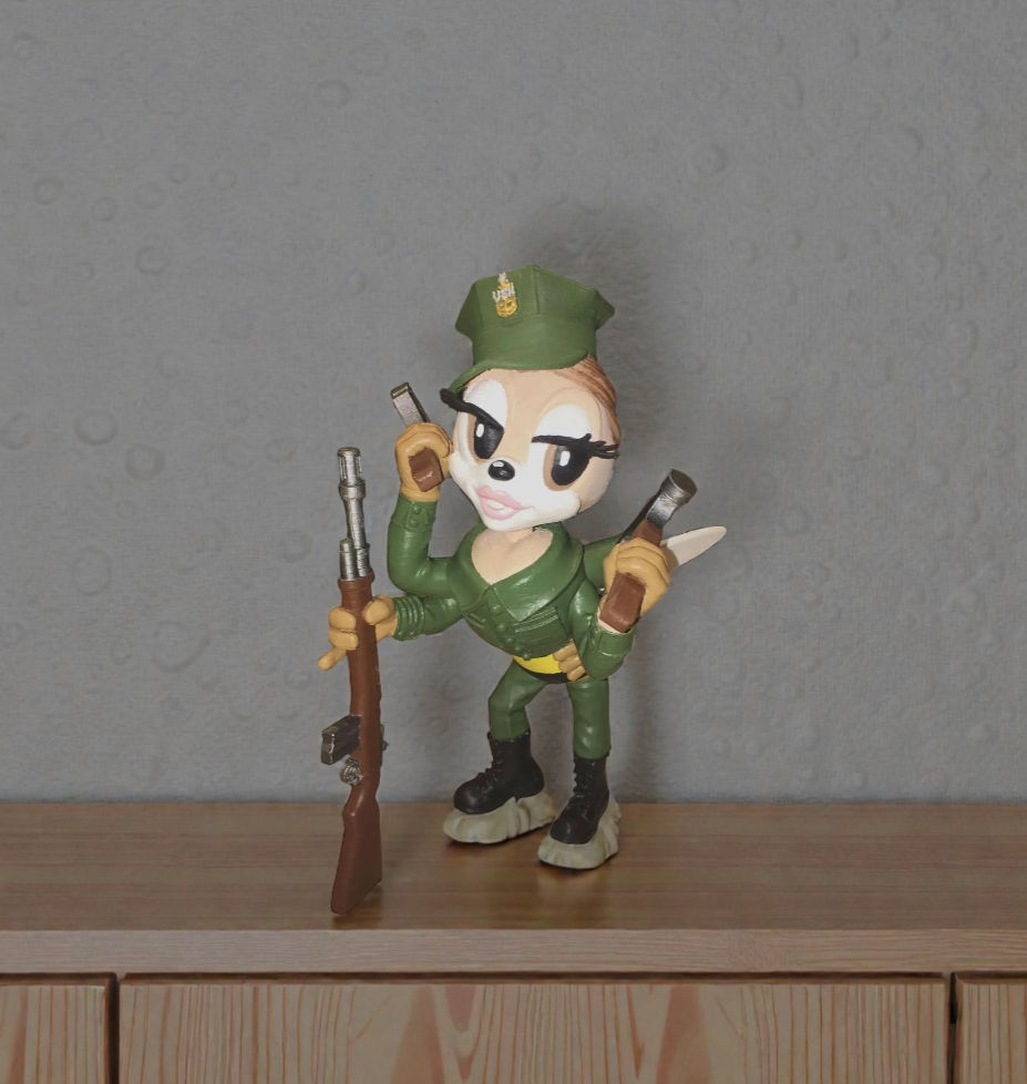 Thumbnail: 3D Model Working Phoebe Seabee Female Counterpart Paintable 8 point cover