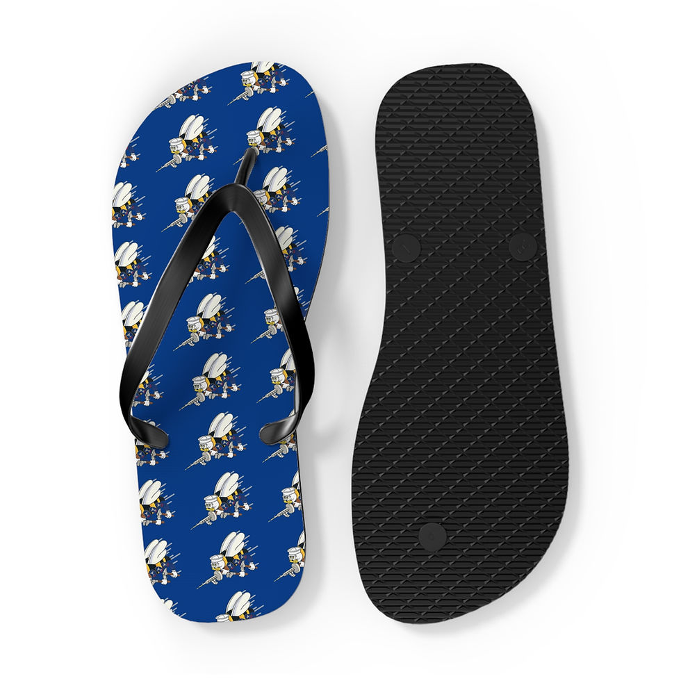 Thumbnail: Seabees Flip Flops blue for beach or pool or just because