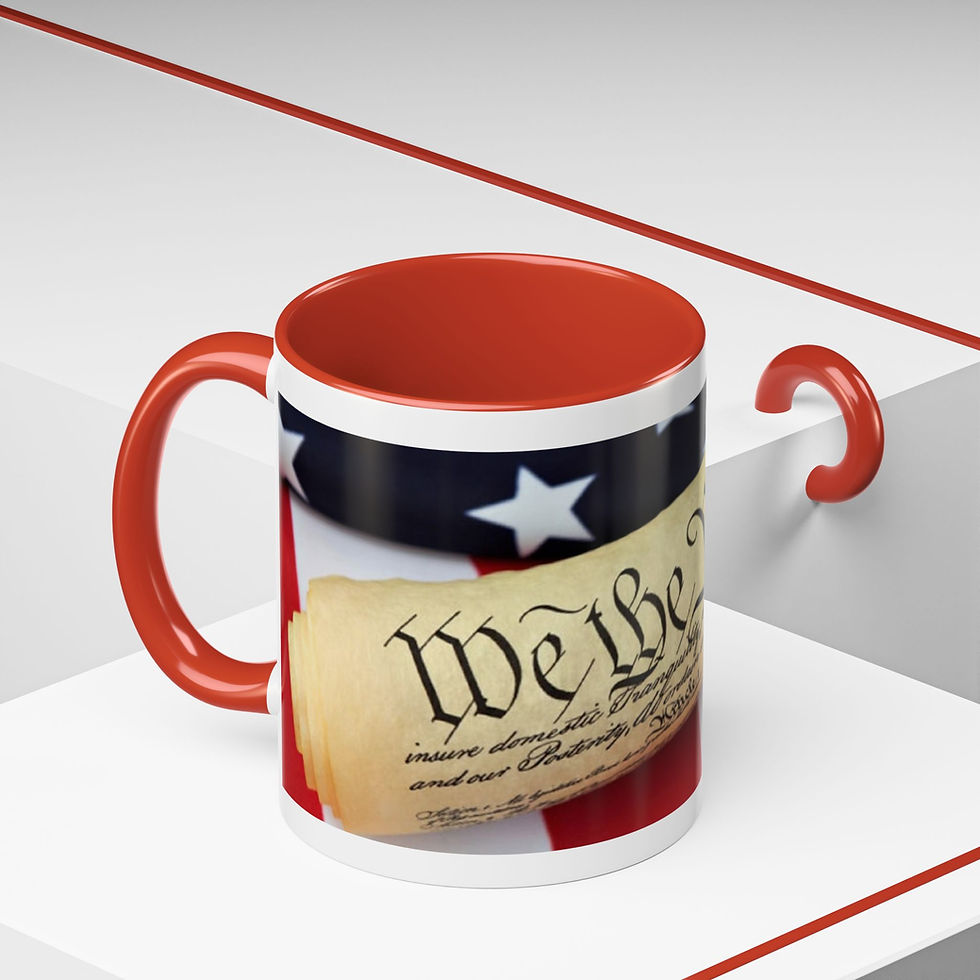 Thumbnail: We The People, Mug Flag 2A Wraparound Preamble Choice of accent color 11 & 15 oz