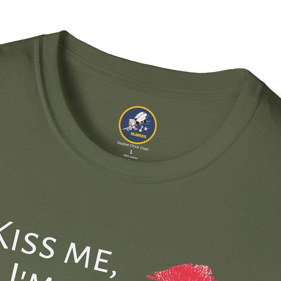 Thumbnail: Kiss Me I'm a Seabee Soft style T-Shirt Seabees 