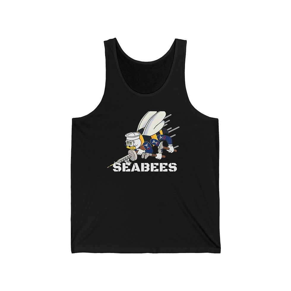Thumbnail: SEABEES Unisex Jersey Tank Seabee Support for Christmas birthday 