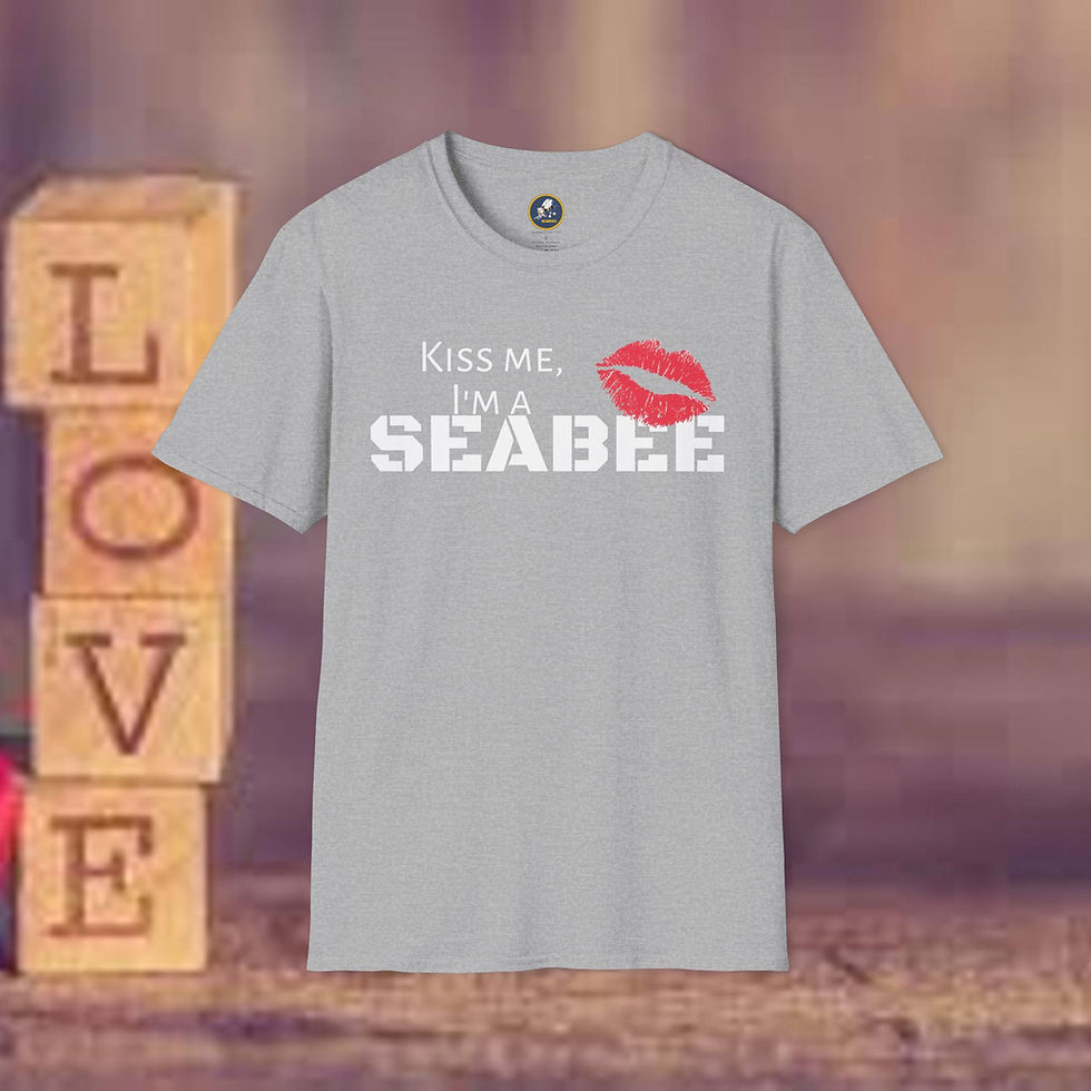 Thumbnail: Kiss Me I'm a Seabee Soft style T-Shirt Seabees 