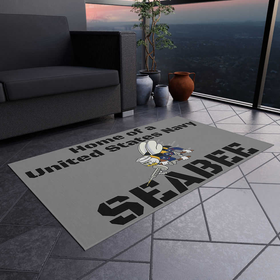Thumbnail: SEABEES Home Outdoor Rug logo Home of a Seabee