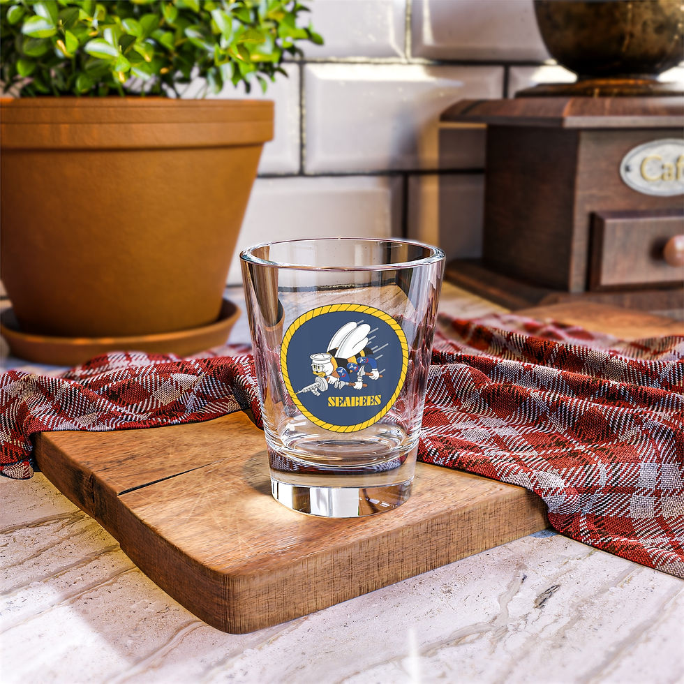 Thumbnail: Bees Shot Glass Logo for beehive or beerhive