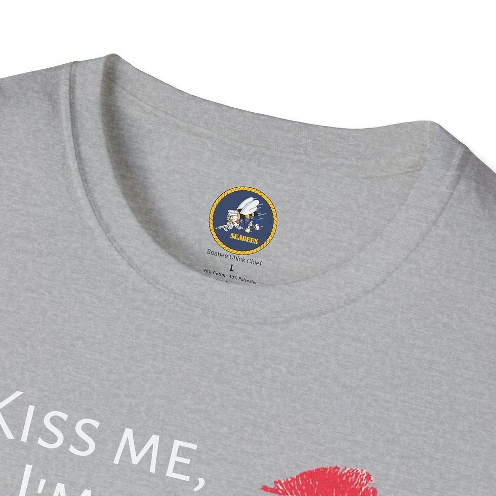 Thumbnail: Kiss Me I'm a Seabee Soft style T-Shirt Seabees 