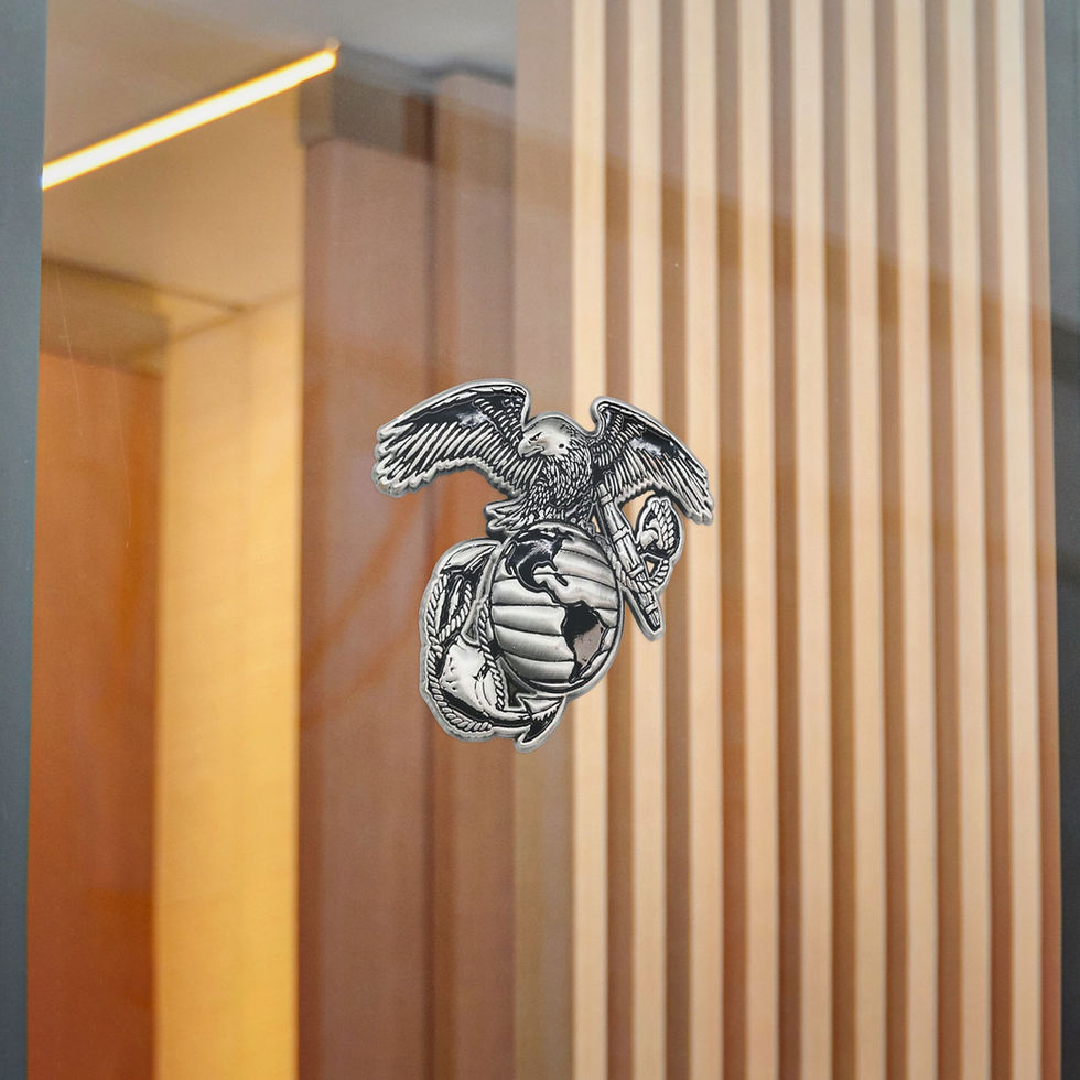 Thumbnail: All Silver Colored EGA Die-Cut Sticker Gun Graphic Decal, Anodized