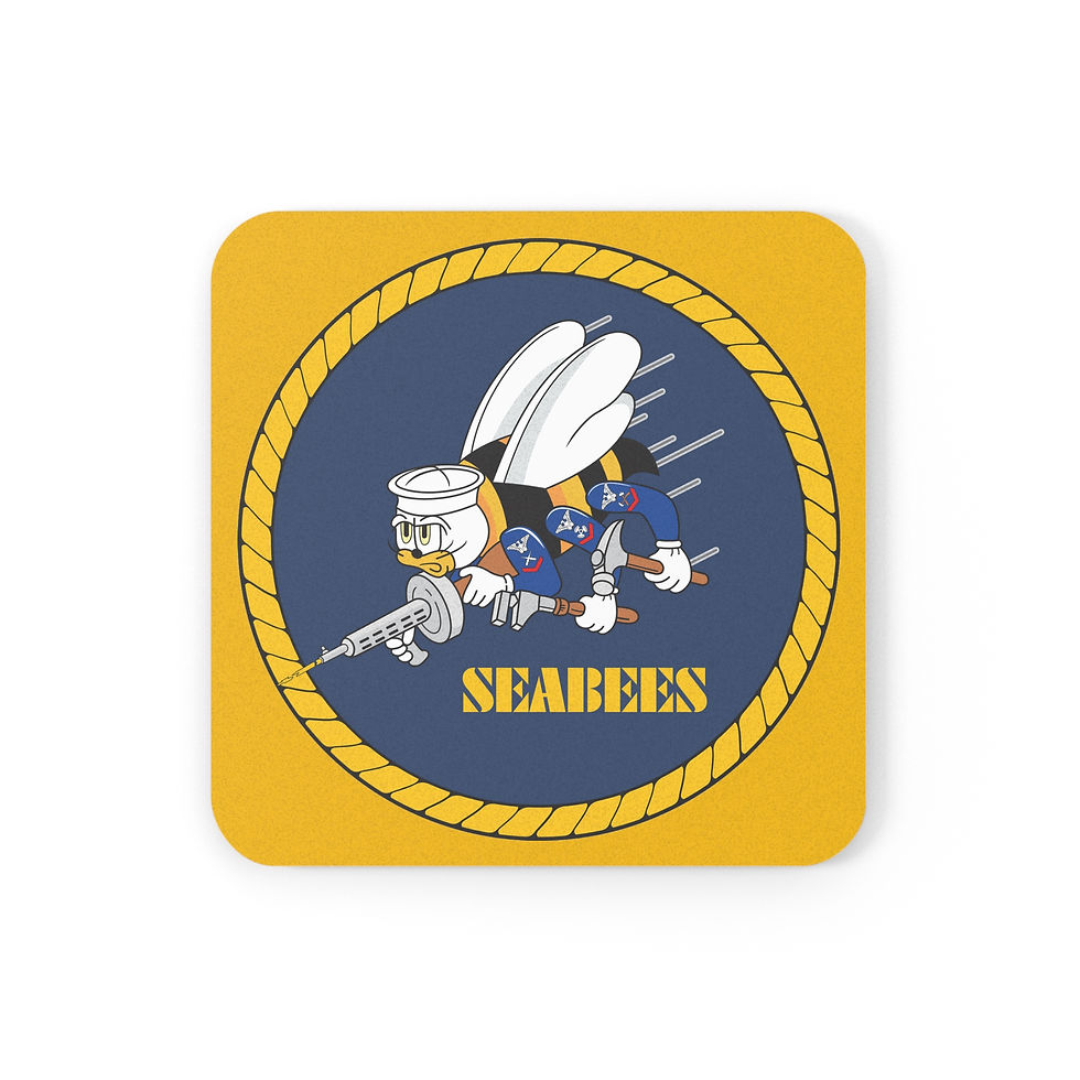 Thumbnail: SEABEES Coasters Round or Square for drinks or bar beehive