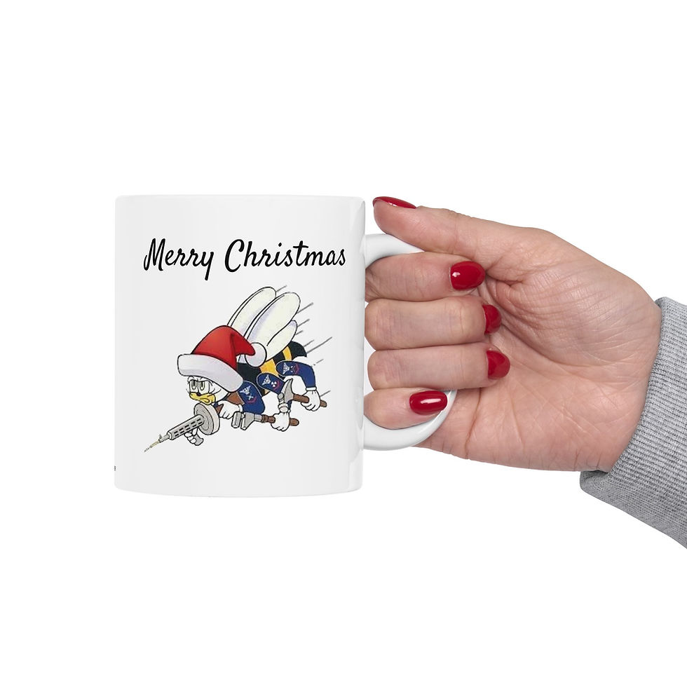 Thumbnail: Seabee Santa Hat Merry Christmas Mug, Double Sided Mug, 11oz, 15oz