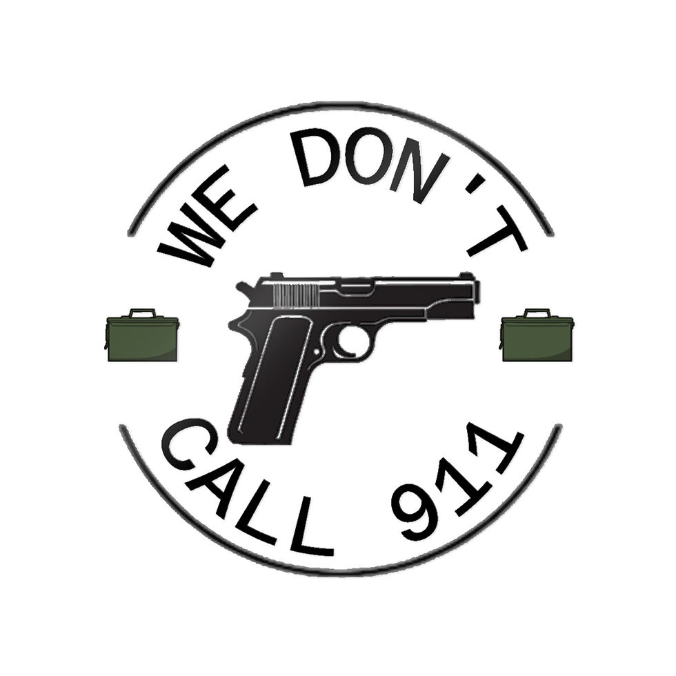 Thumbnail: We Don't Call 911 Die-Cut Sticker Gun Graphic Decal, Military Decor, Service