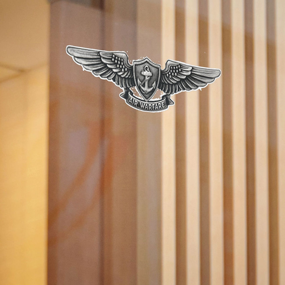 Thumbnail: Anodized Aviation Warfare Insignia Die-Cut Sticker Gun Graphic Decal