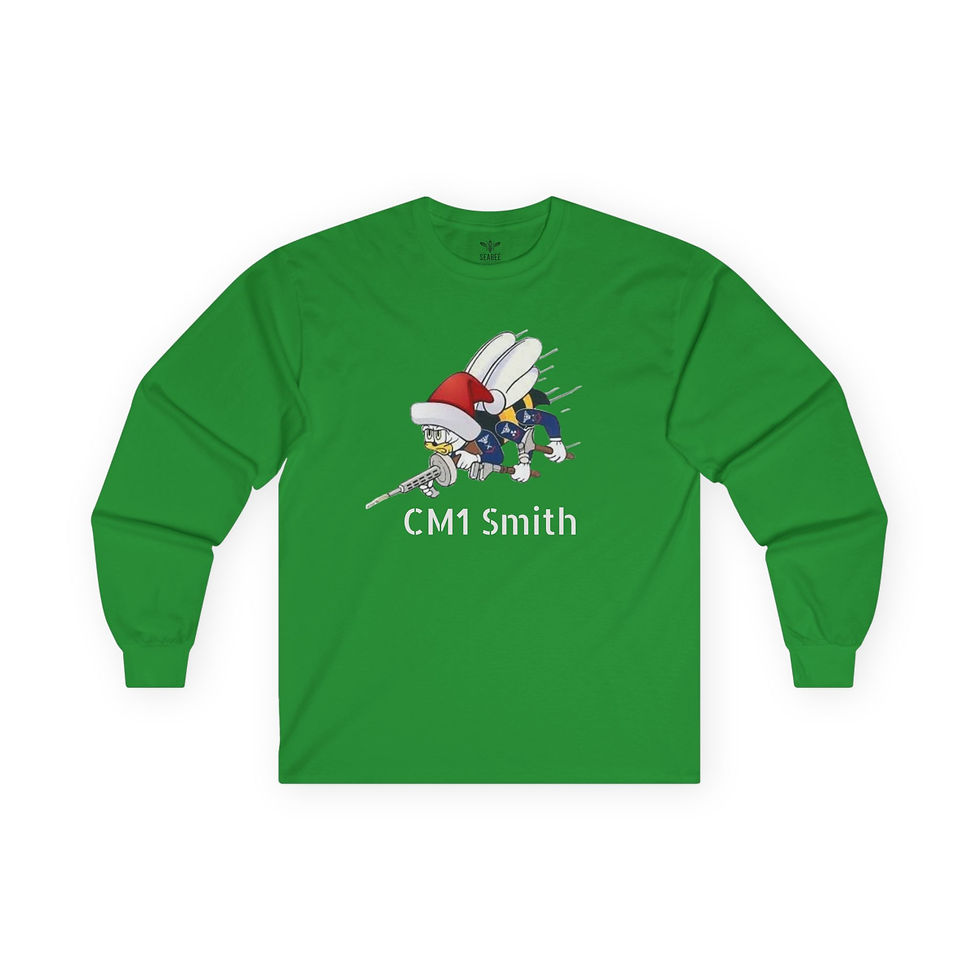 Thumbnail: Seabee Santa Christmas Long Sleeve Tee