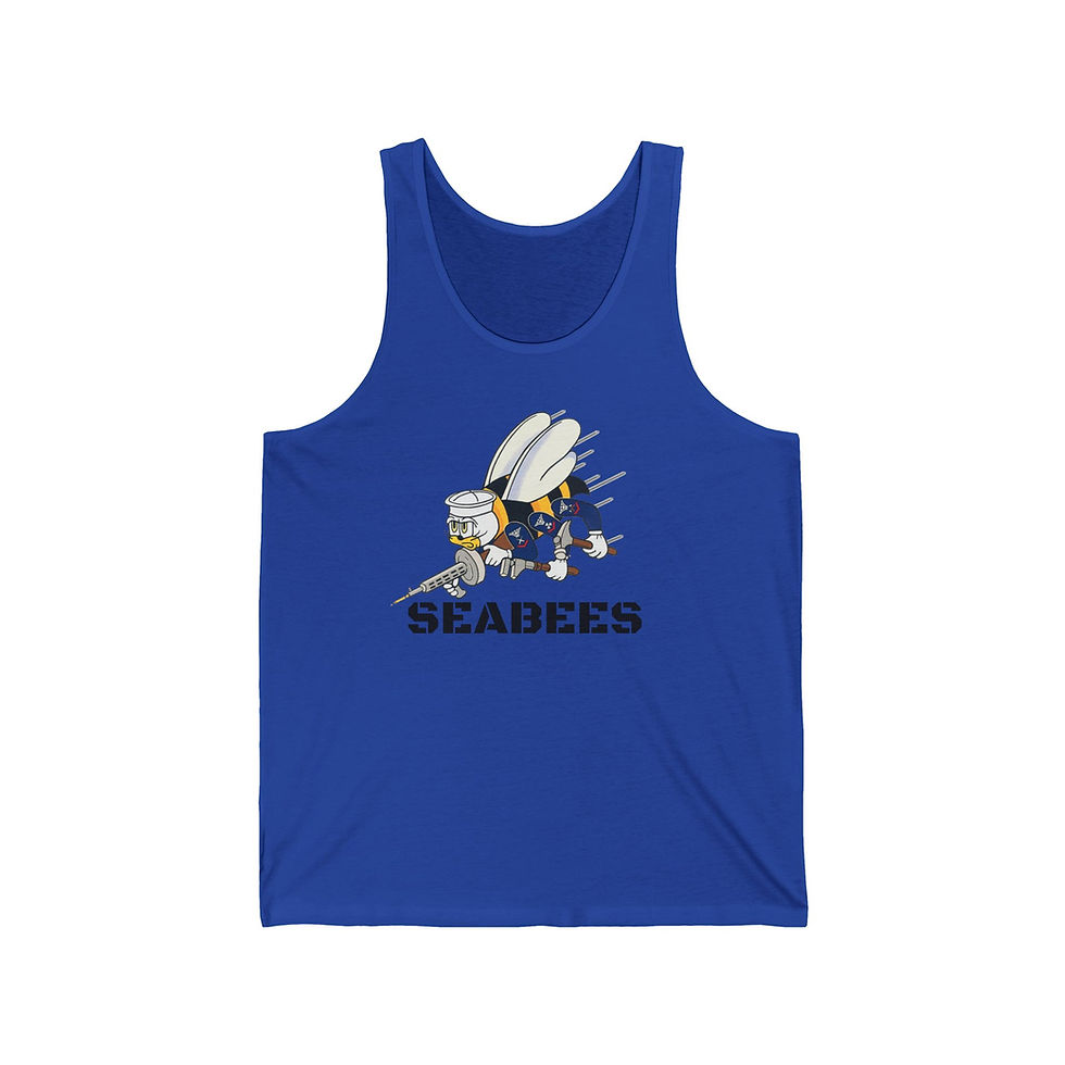 Thumbnail: SEABEES Unisex Jersey Tank Seabee Support for Christmas birthday 