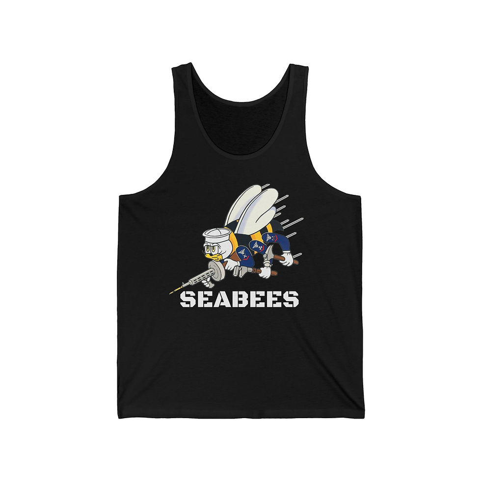 Thumbnail: SEABEES Unisex Jersey Tank Seabee Support for Christmas birthday 