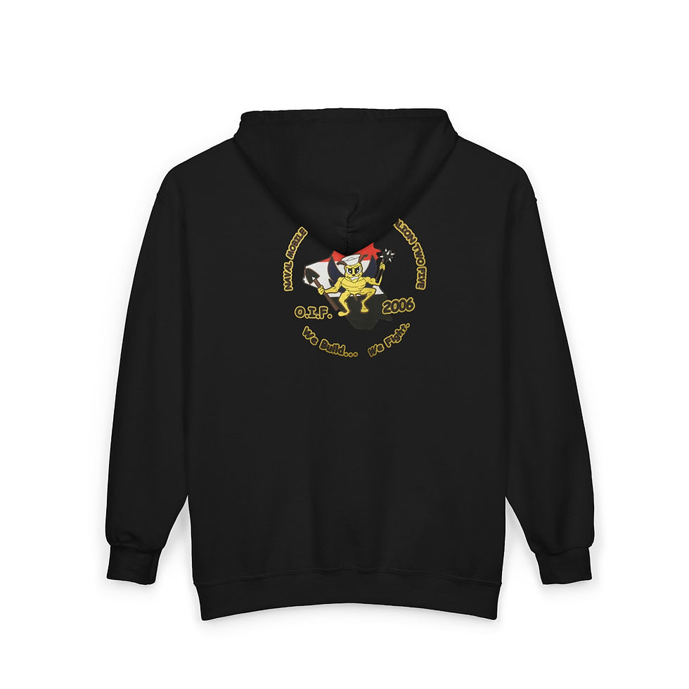 Thumbnail: NMCB 25 - 2006 OIF Deployment Nostalgic Replica Heavy Blend Hooded Zipper Hoodie