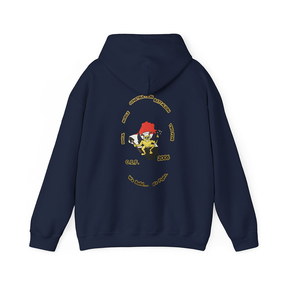 Thumbnail: NMCB 25 - 2006 OIF Deployment Nostalgic Replica Heavy Blend Hooded Sweatshirt