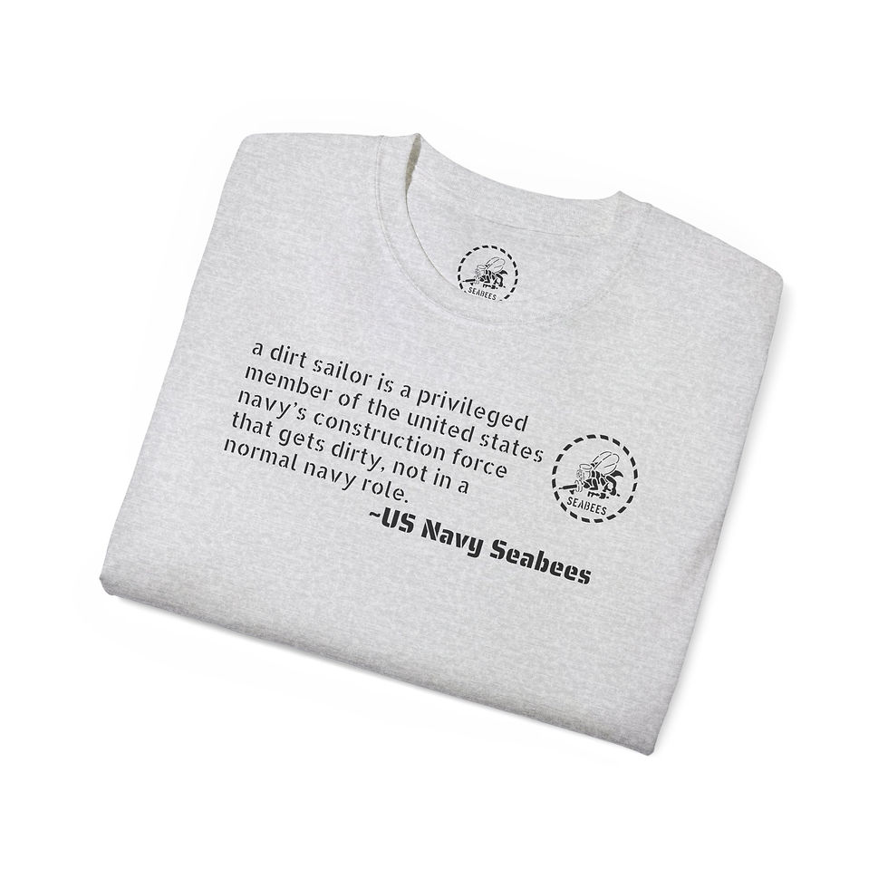 Thumbnail: Dirt Sailor Seabee Stencil Ultra Cotton Tee t-shirt Seabees Flag Jack