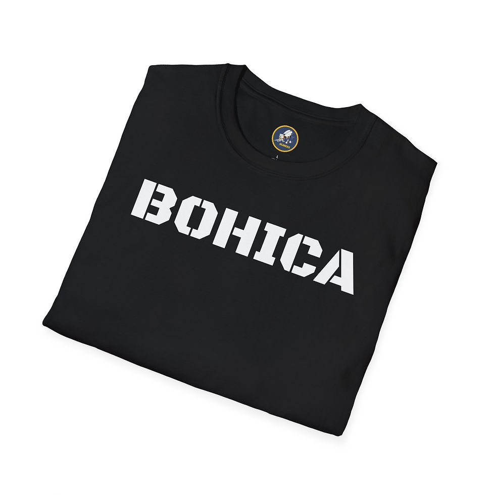 Thumbnail: BOHICA Unisex Softstyle T-Shirt, Seabees label
