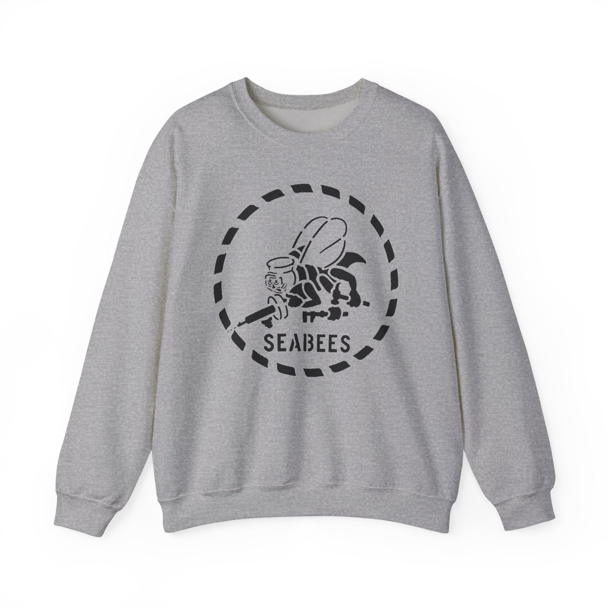 Seabees Stencil Unisex Heavy Blend Crewneck Sweatshirt