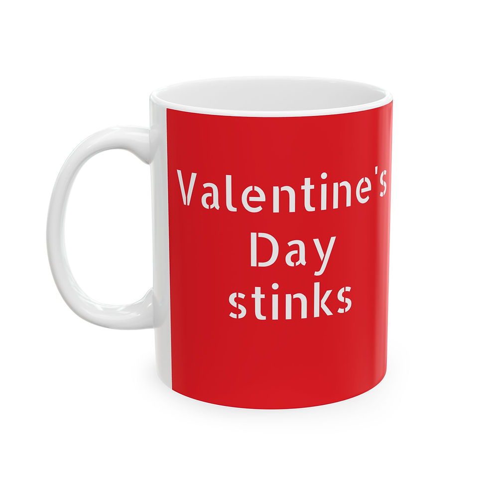Thumbnail: Valentine's Day Stinks Seabee Ceramic Mug 11 or 15 oz