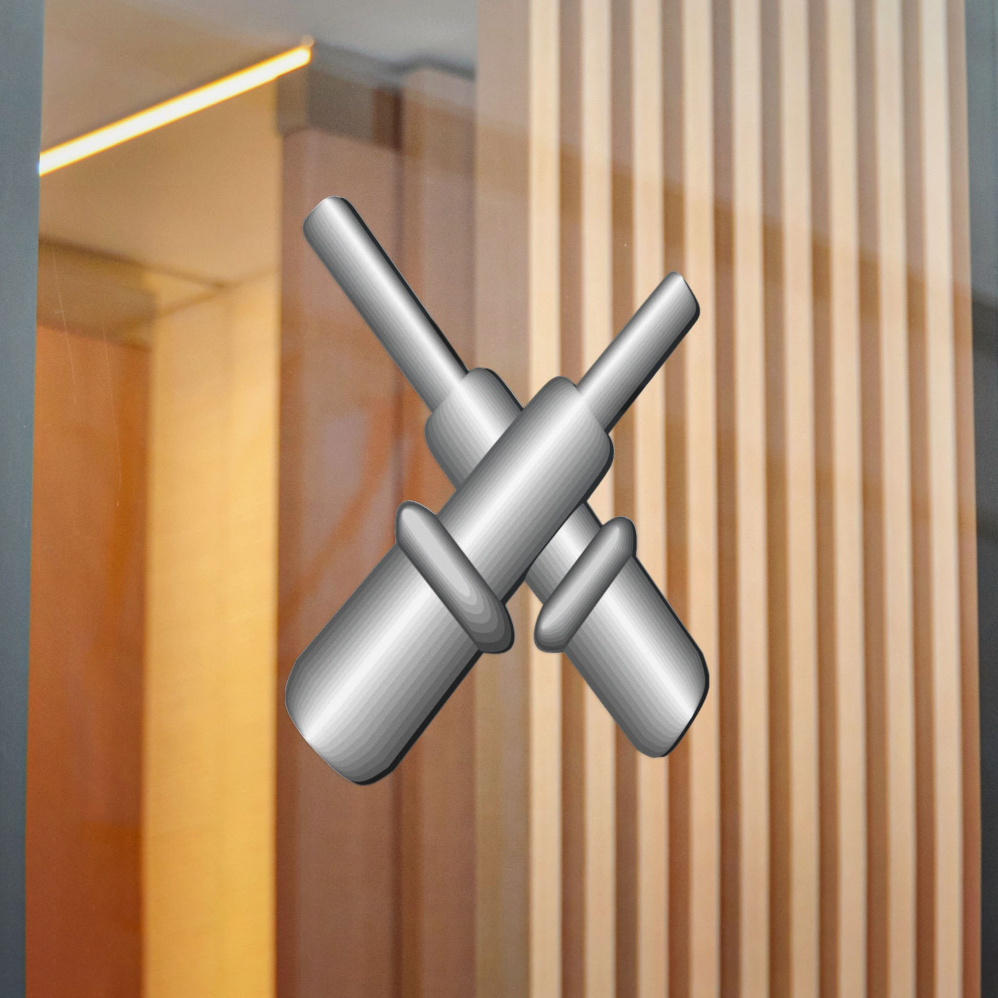 Anodized Gunner's Mate Rating Insignia  Die-Cut Sticker Gun Graphic decal